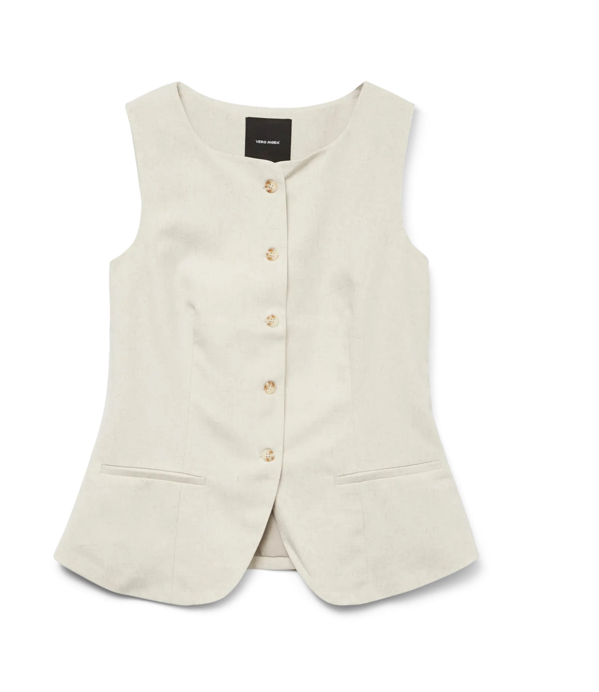 VERO MODA lys vest med knapper