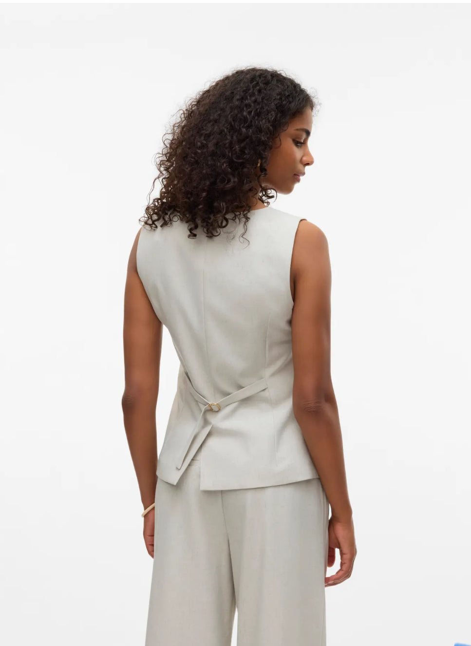 VERO MODA lys vest med knapper