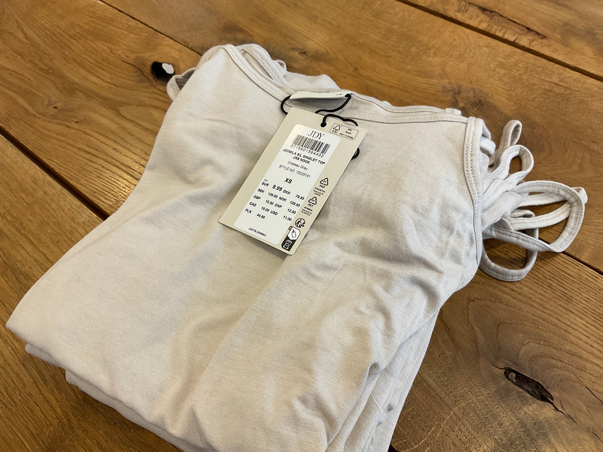 JDY | nude farvet Basis strop top - singlet med masser stretch