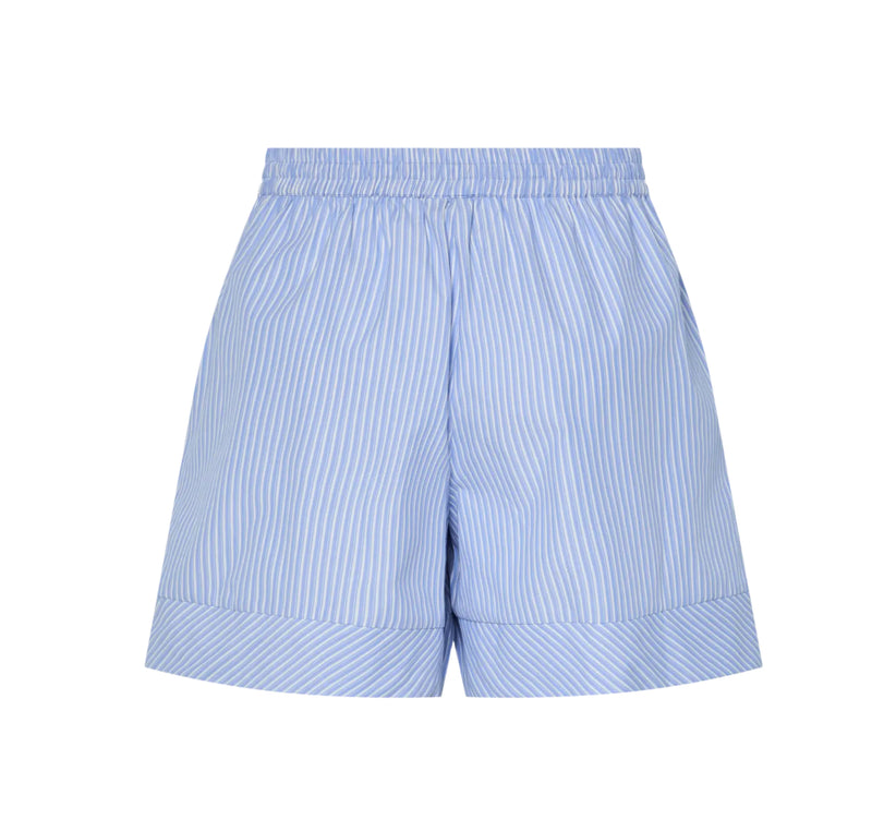 Stribet shorts i luftigt stof 