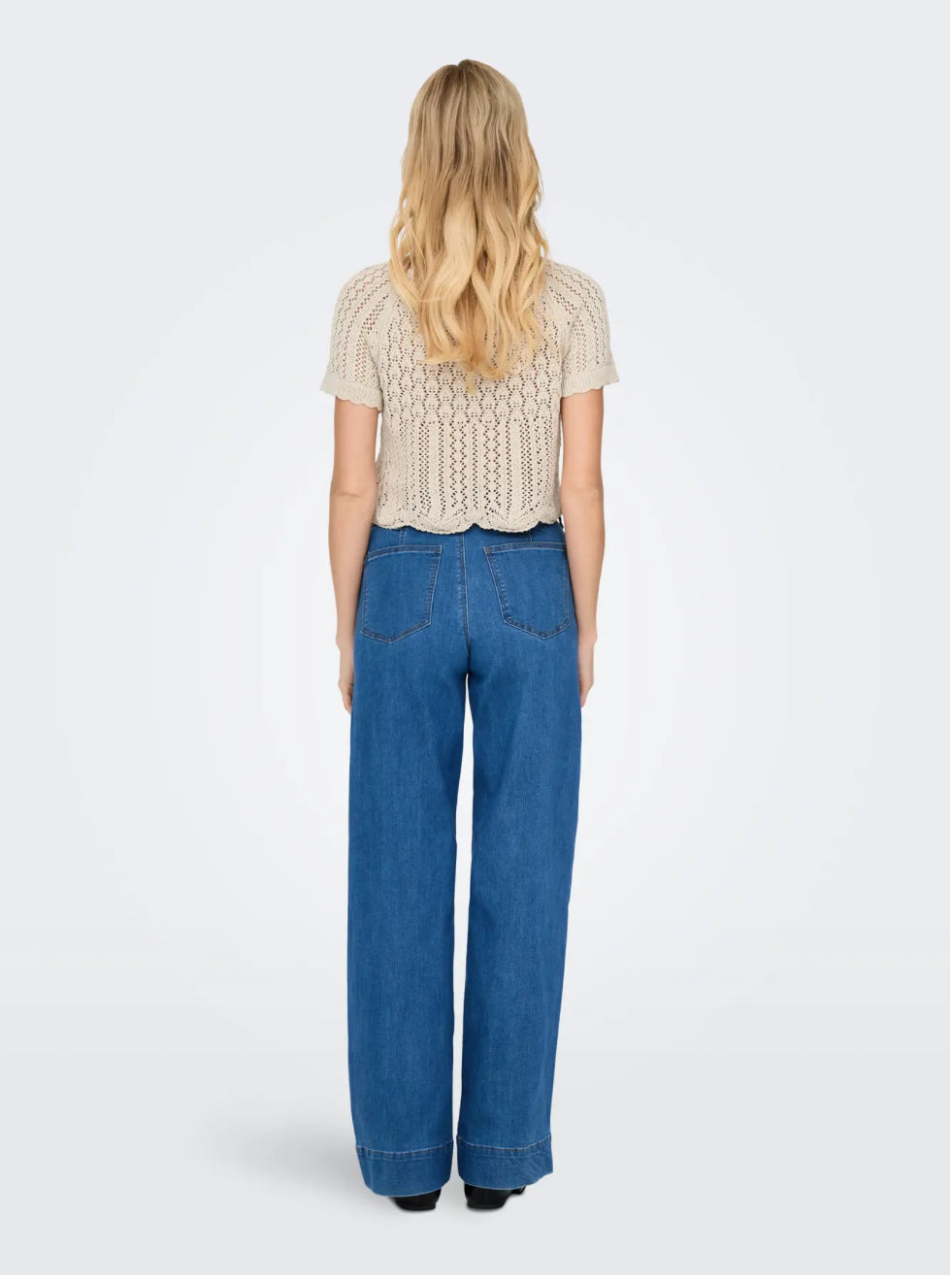 Luftig hæklet bluse top 