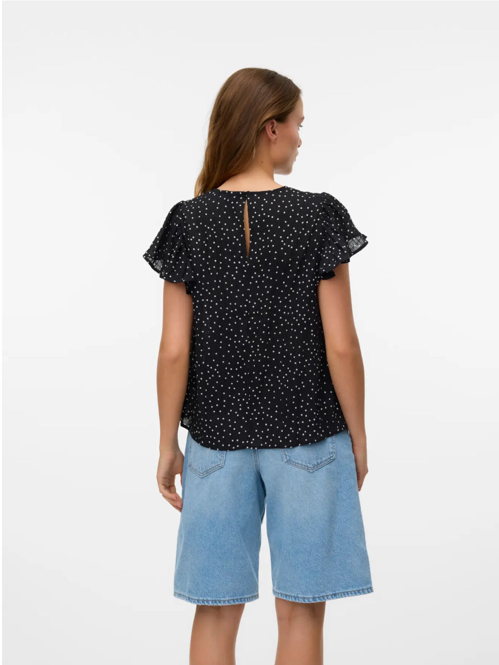 VERO MODA bluse med polka-prikker