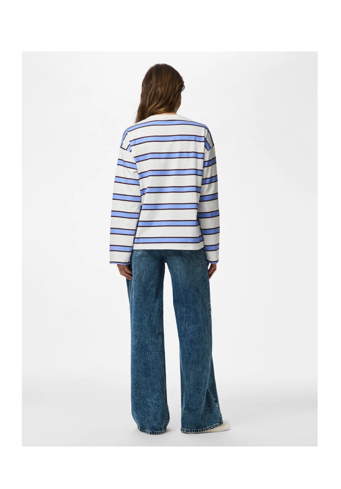 PIECES stribet bluse