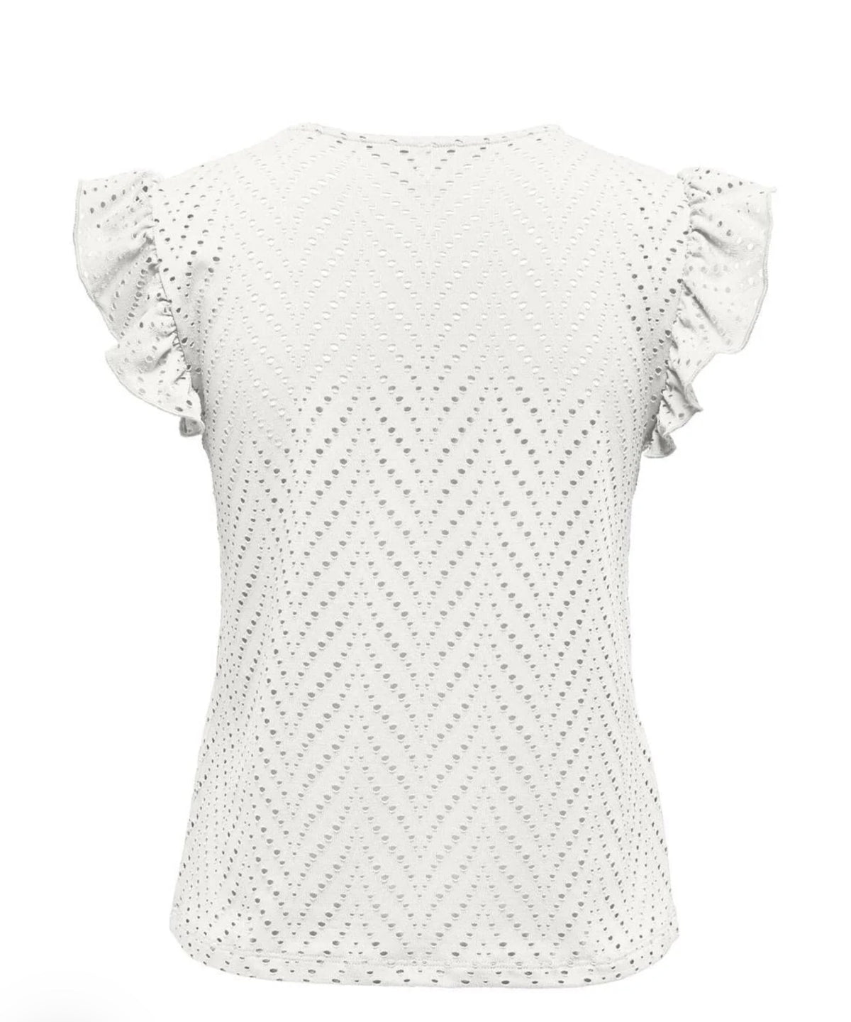 Only t-shirt med hul mønster