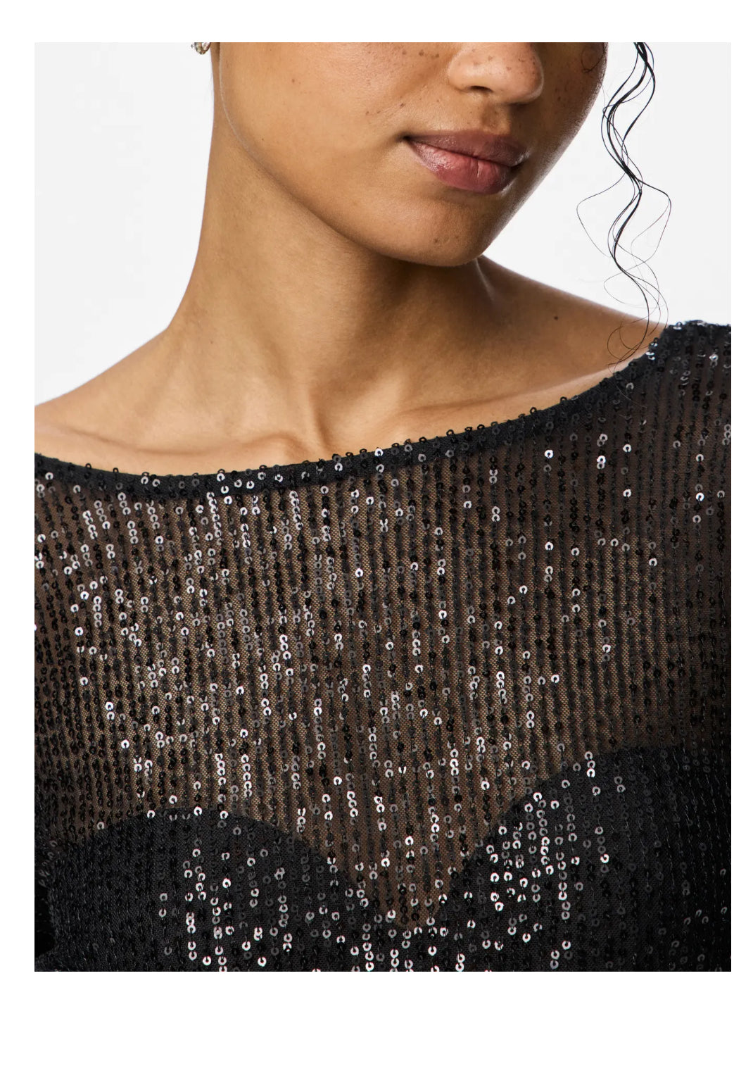 PIECES kjole med palietter