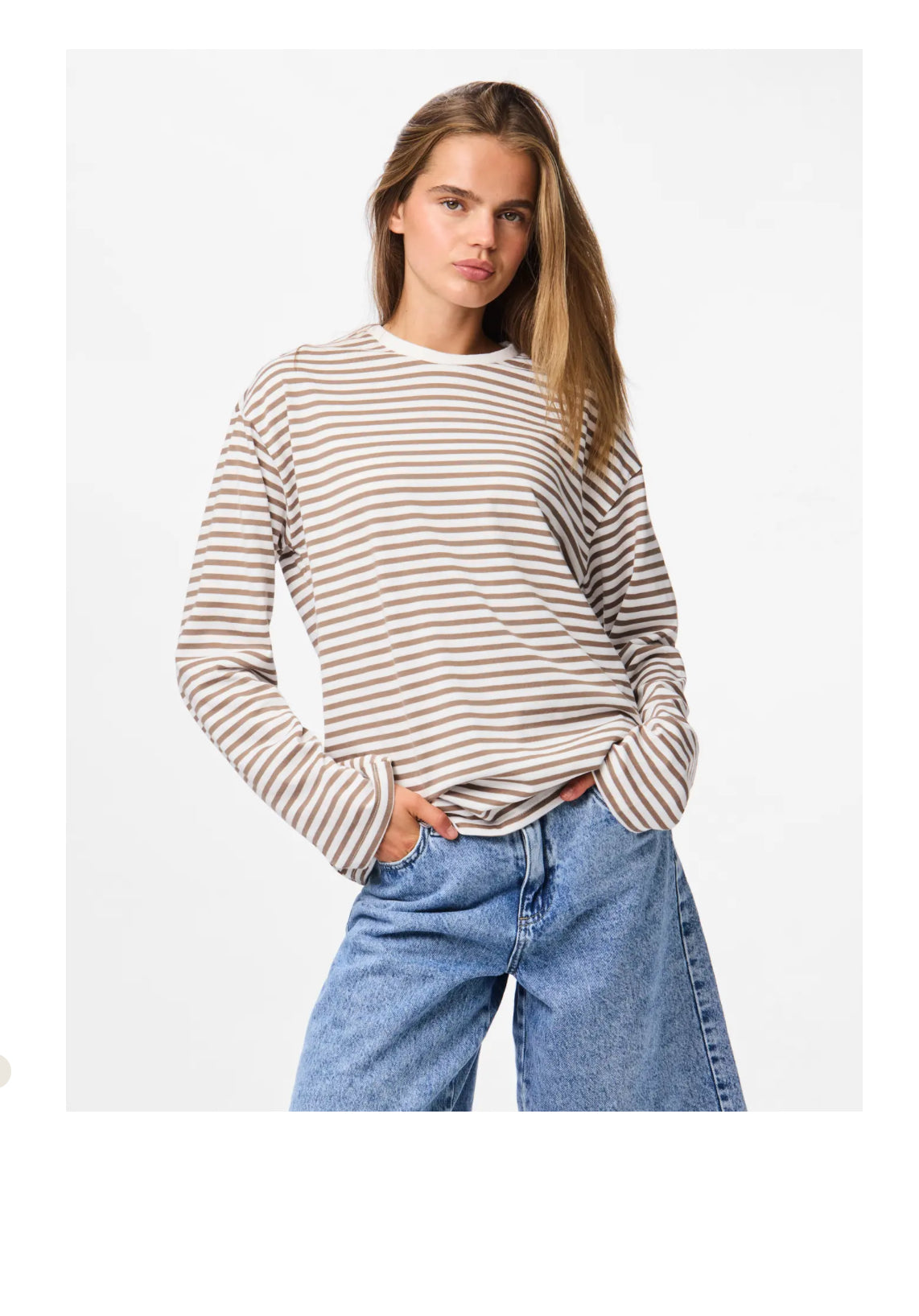 PIECES stribet bluse