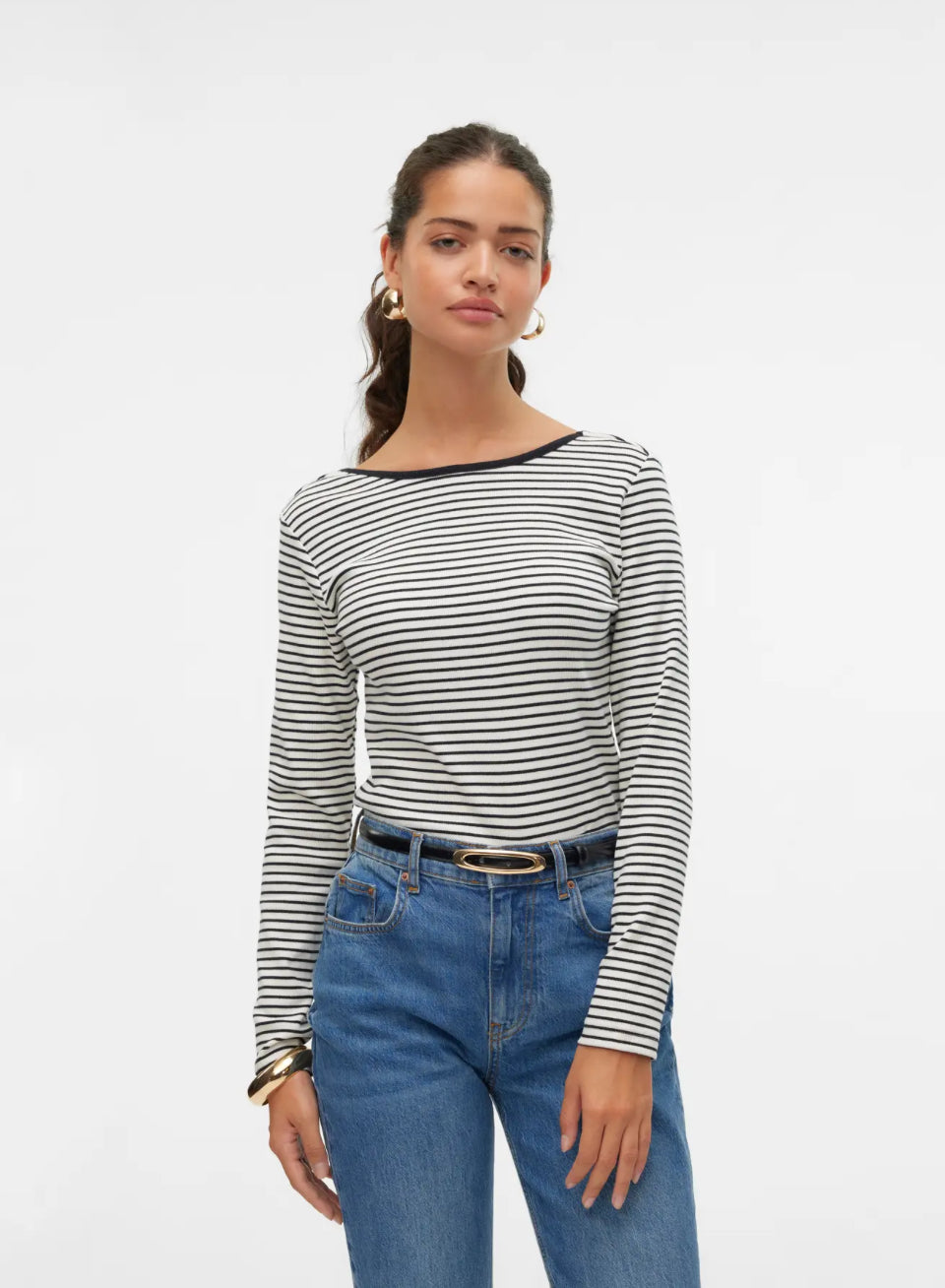 VERO MODA bluse med striber