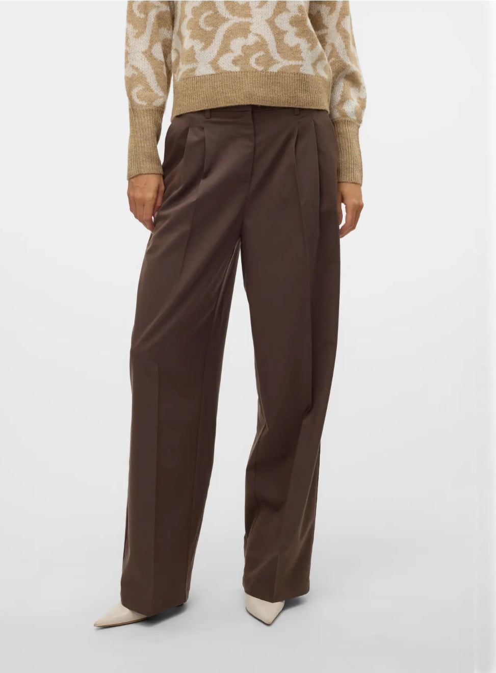 VERO MODA brune wide suit pants