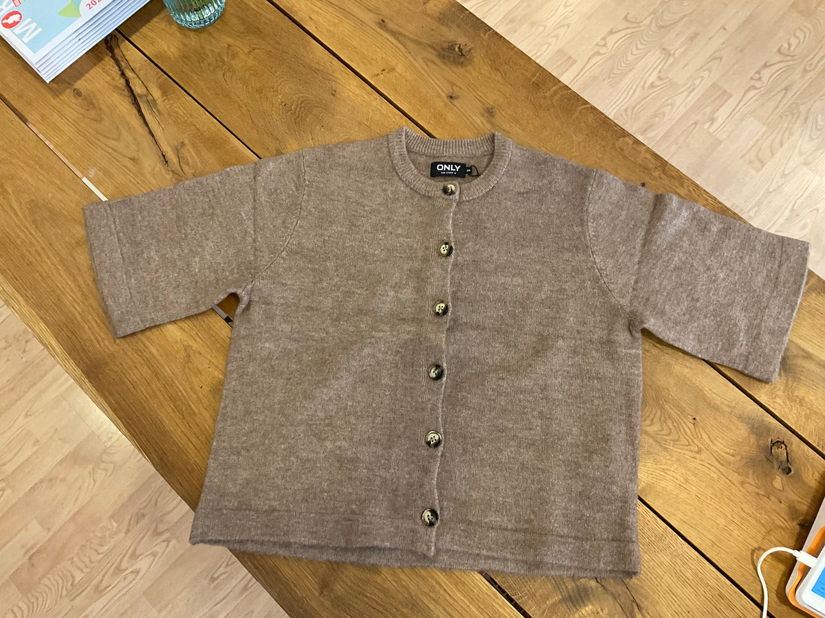 ONLY strikket cardigan bluse, brun