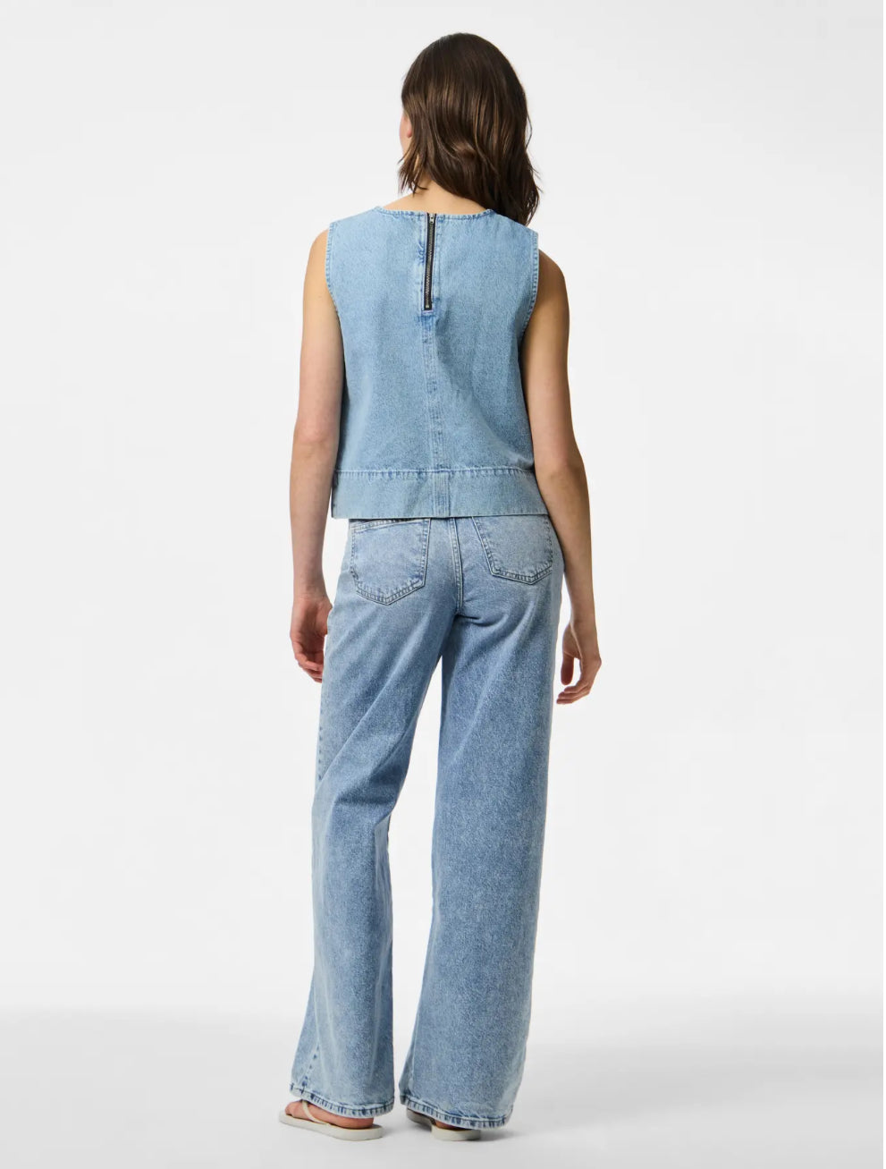 PIECES top med glitter