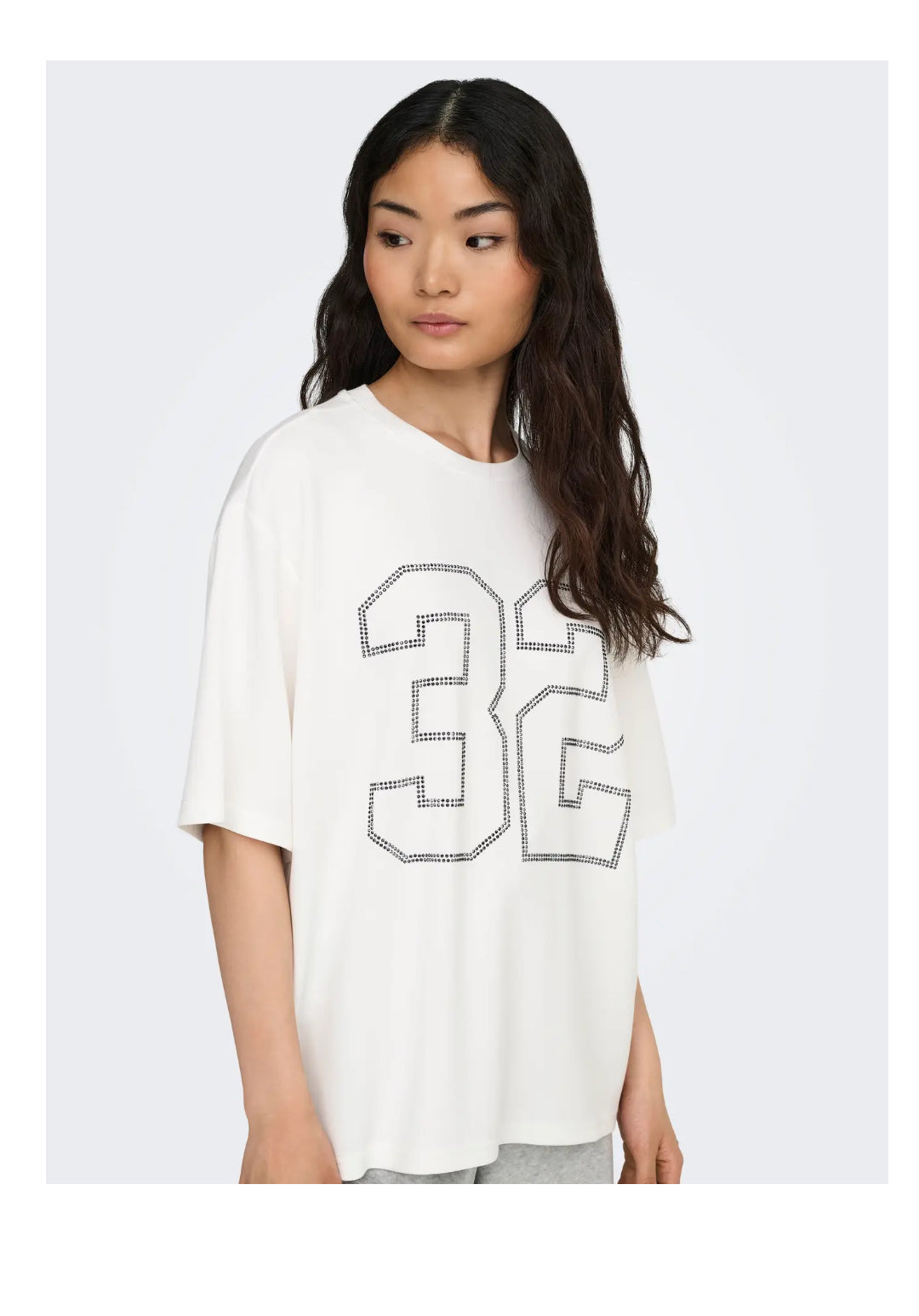 JDY t-shirt med glitter tal