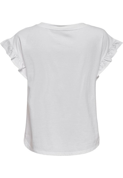 ONLY hvid t-shirt med flænser