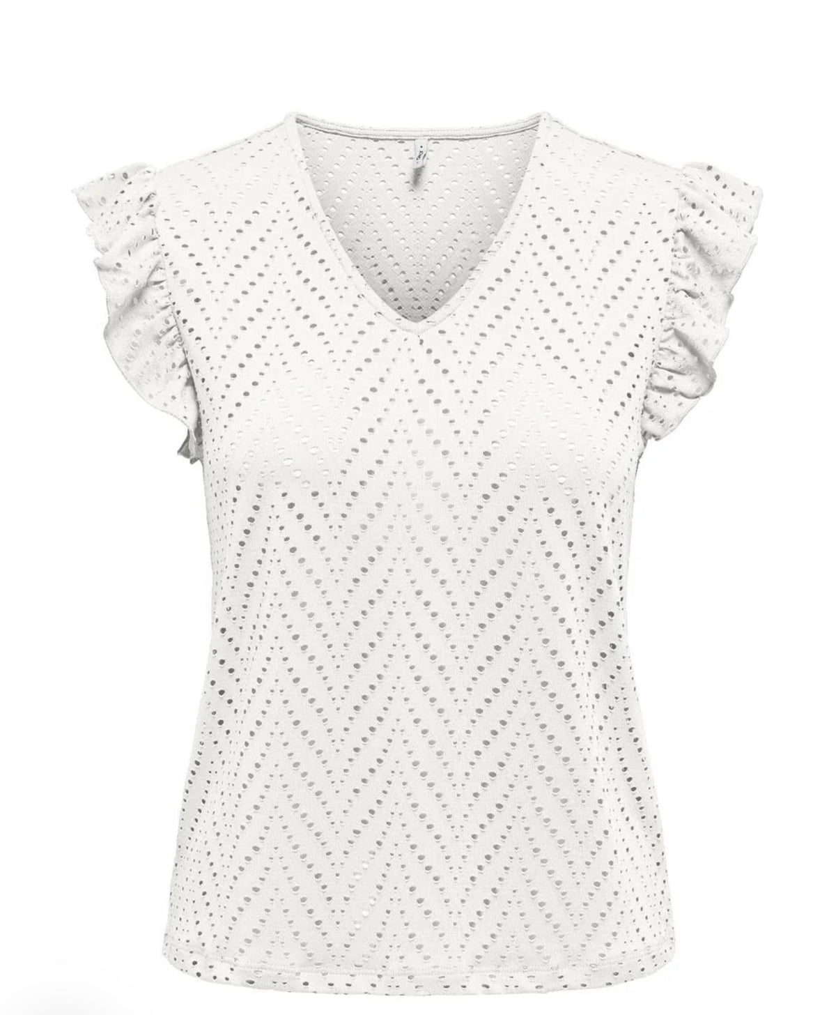 Only t-shirt med hul mønster