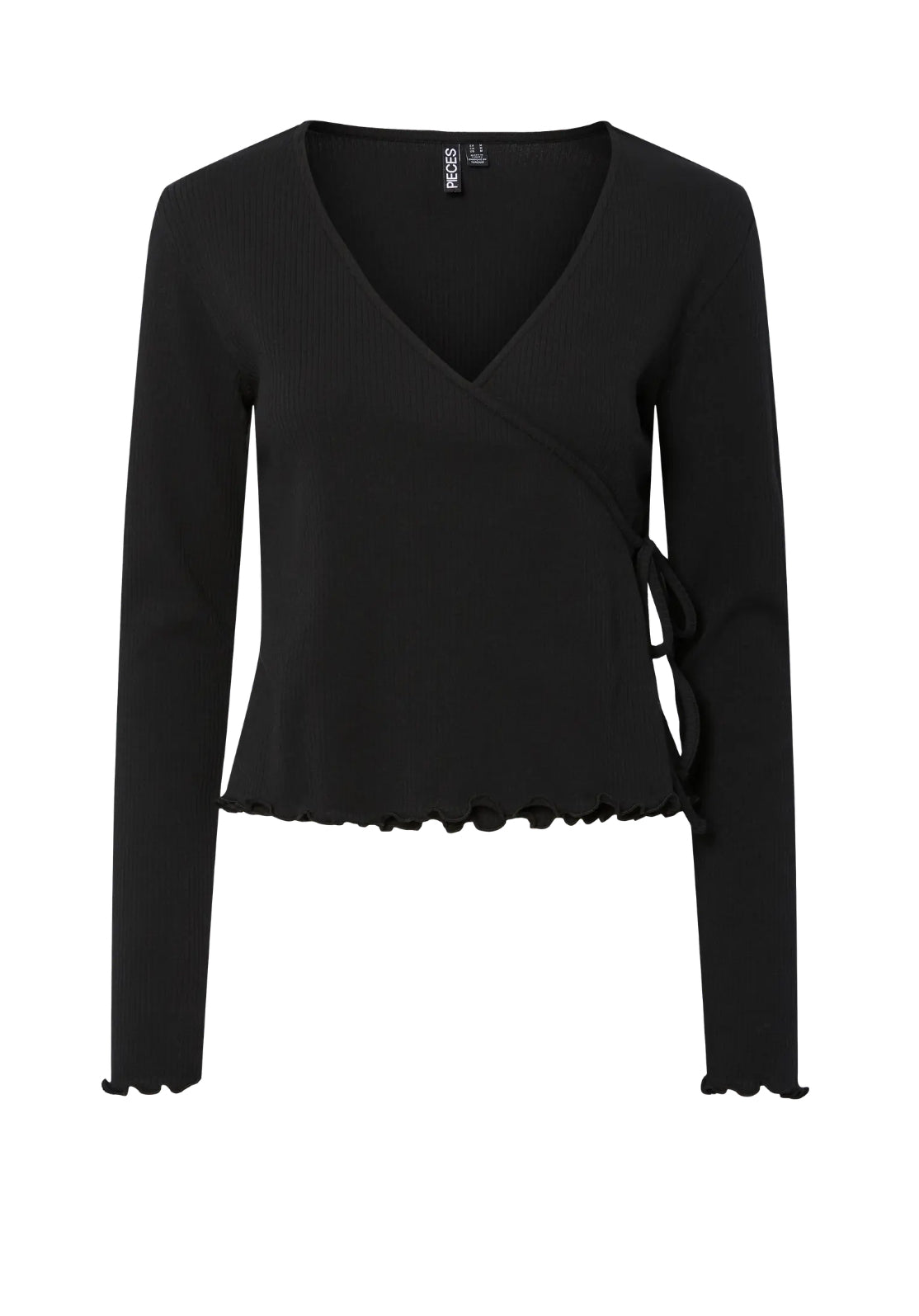 PIECES slå-om bluse