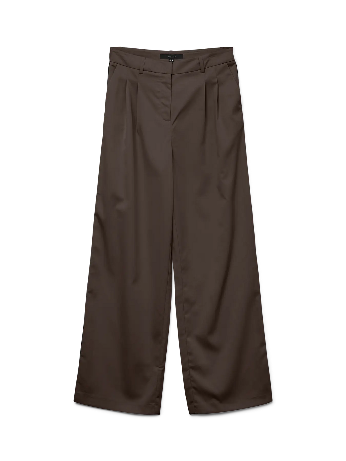 VERO MODA Nila brede dad-bukser, Chocolate Brown