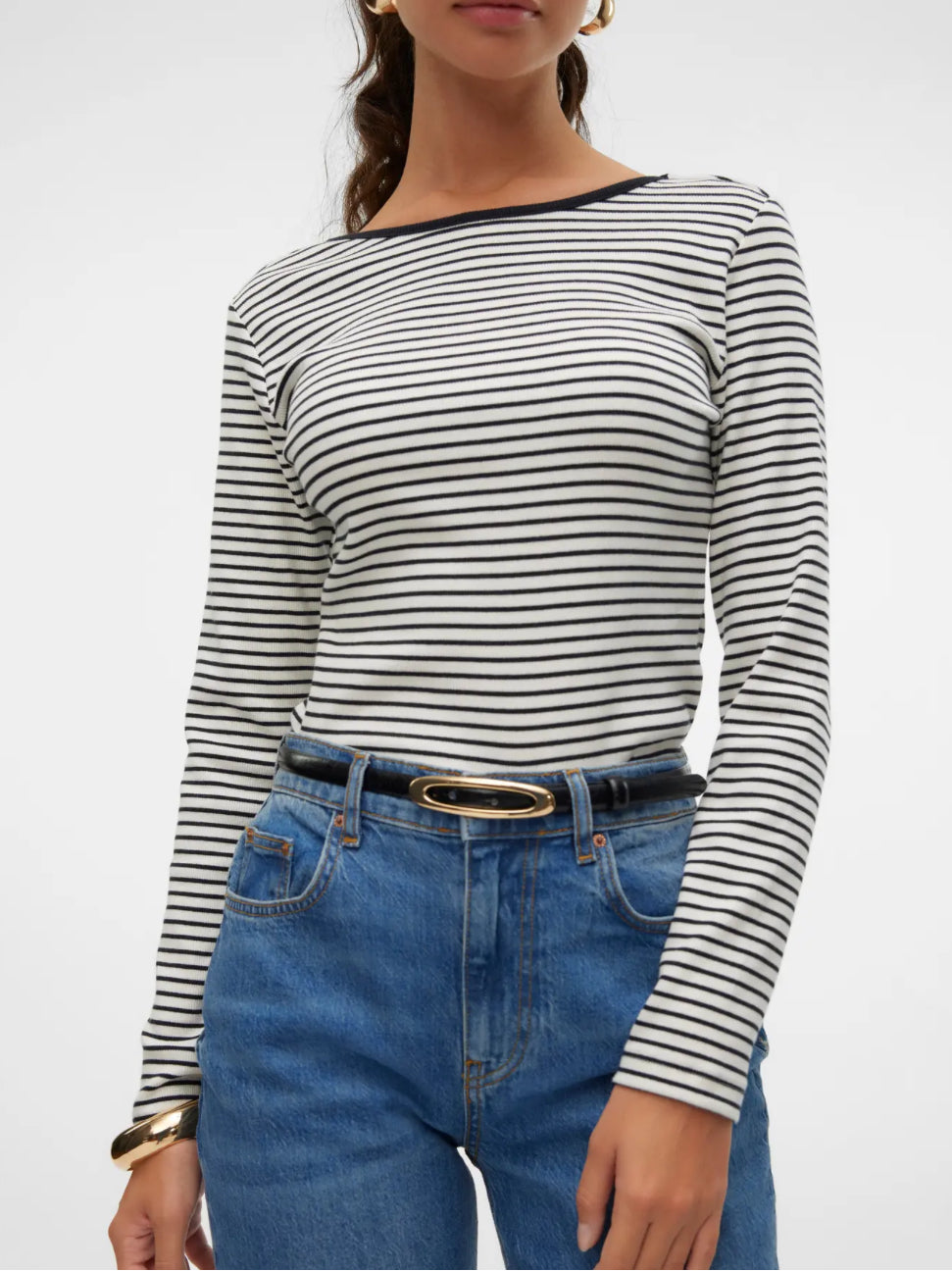 VERO MODA bluse med striber