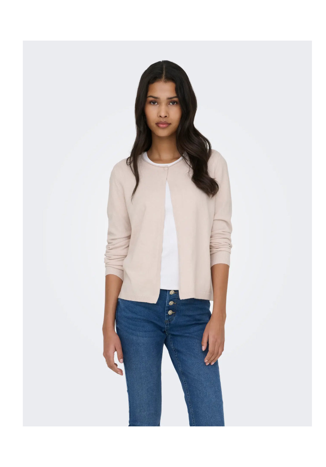 Only cardigan m. én knap