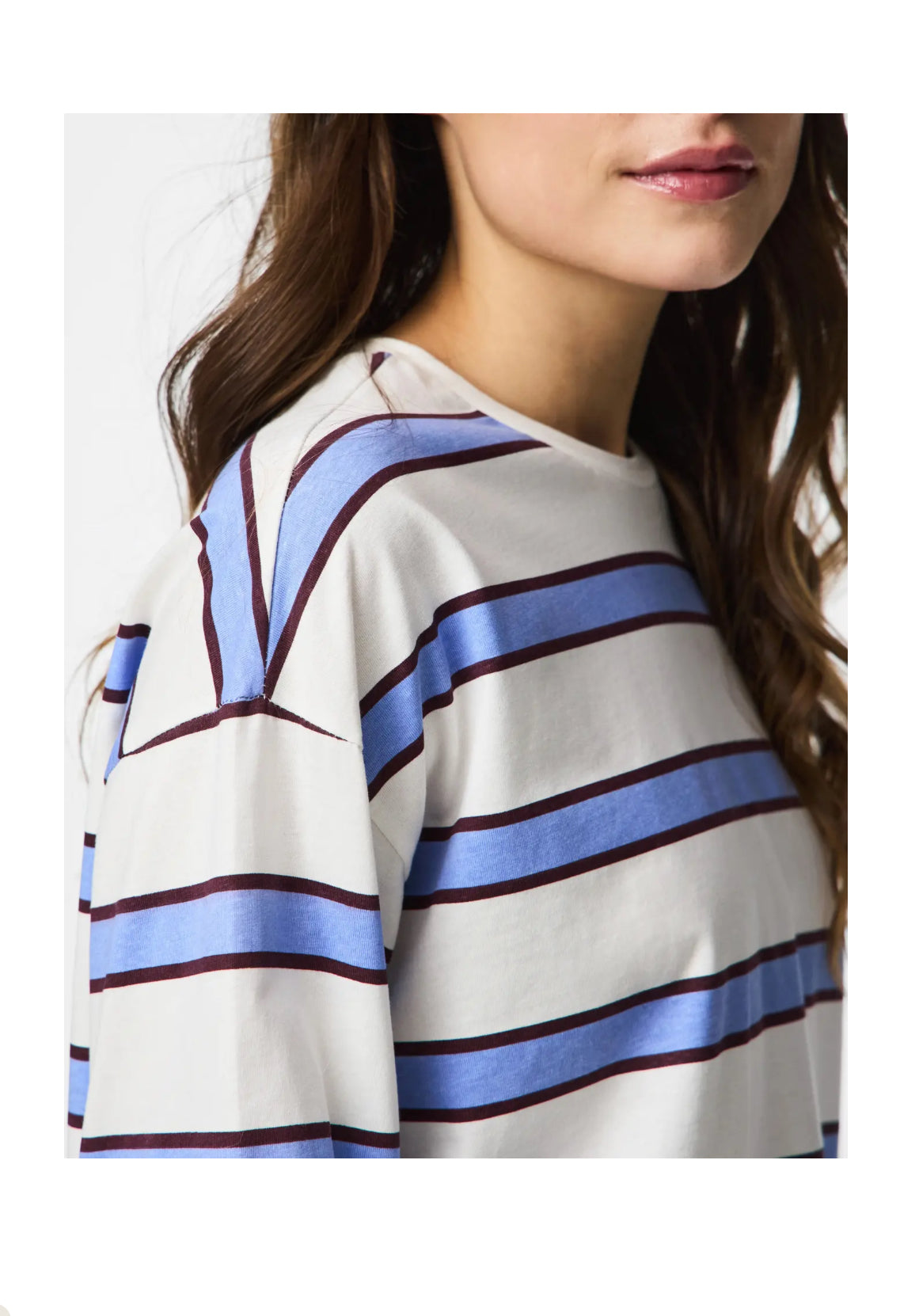 PIECES stribet bluse