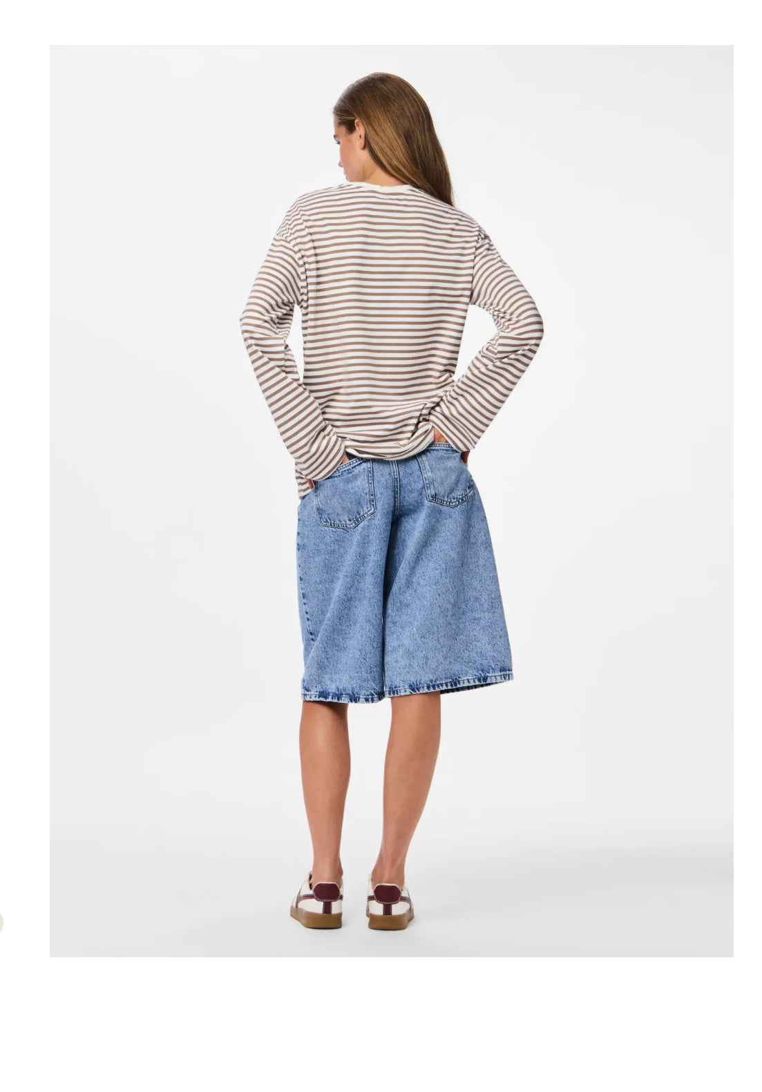 PIECES stribet bluse