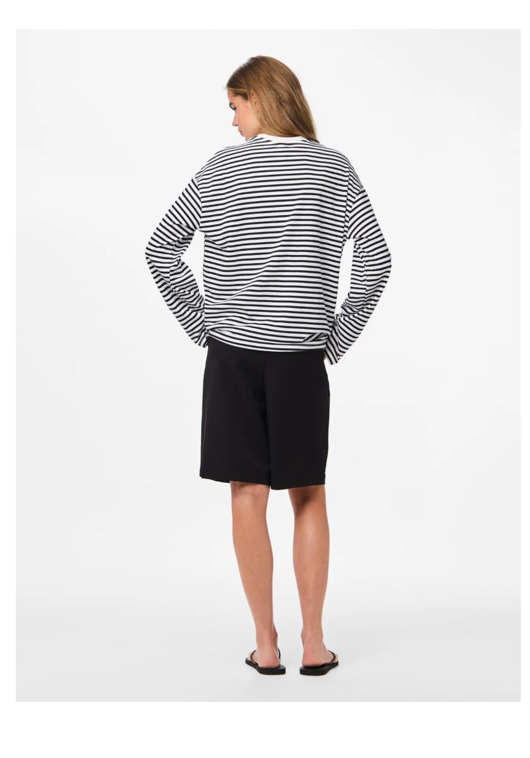 PIECES stribet bluse