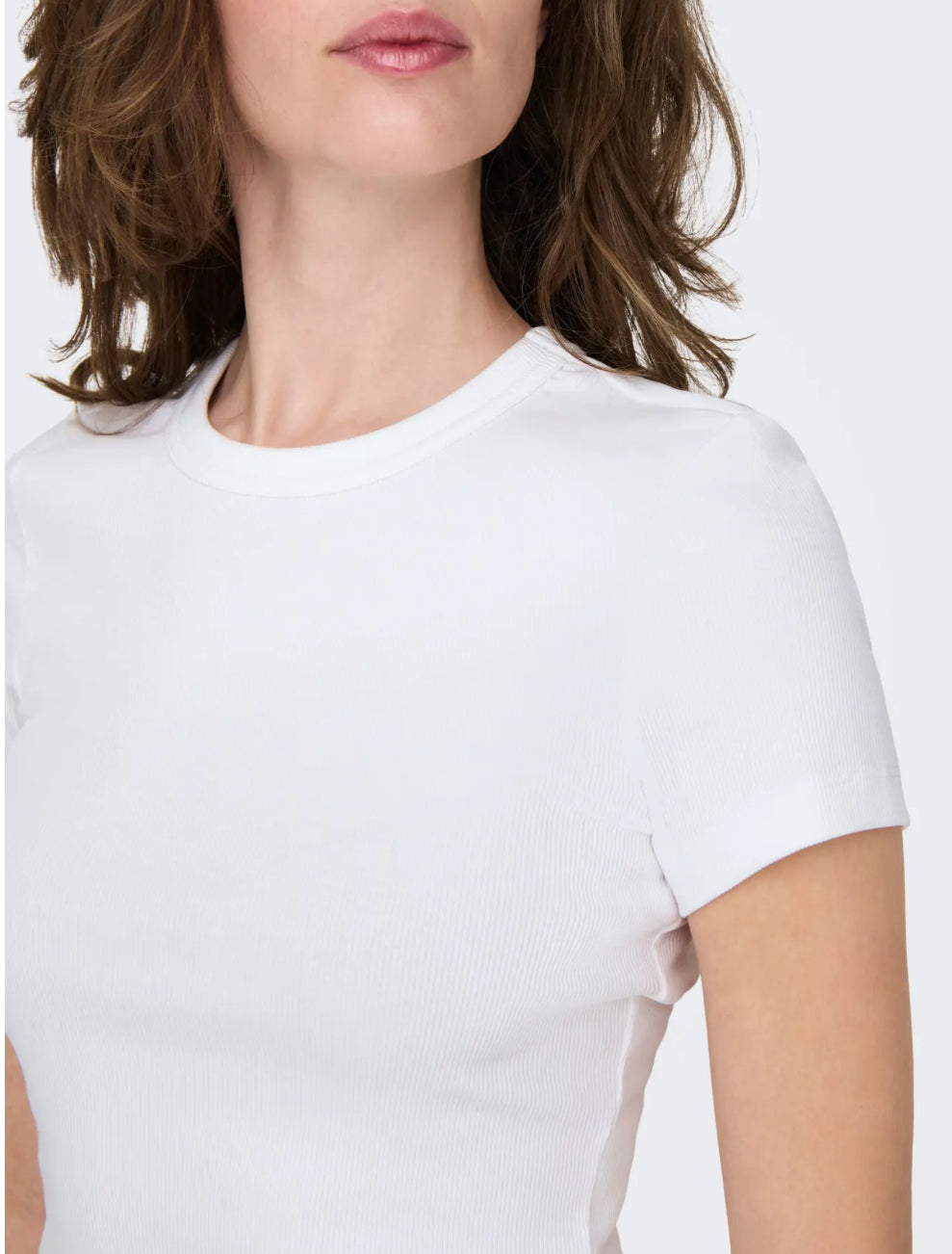 ONLY hvid t-shirt i rib