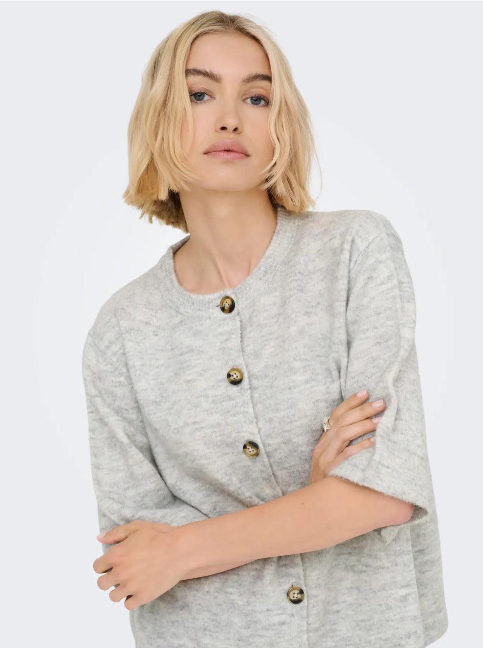 ONLY strikket cardigan bluse, grå