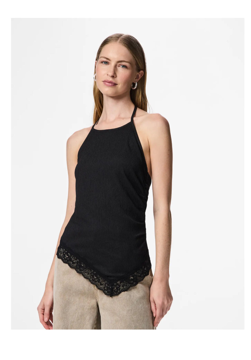 PIECES top med blonde