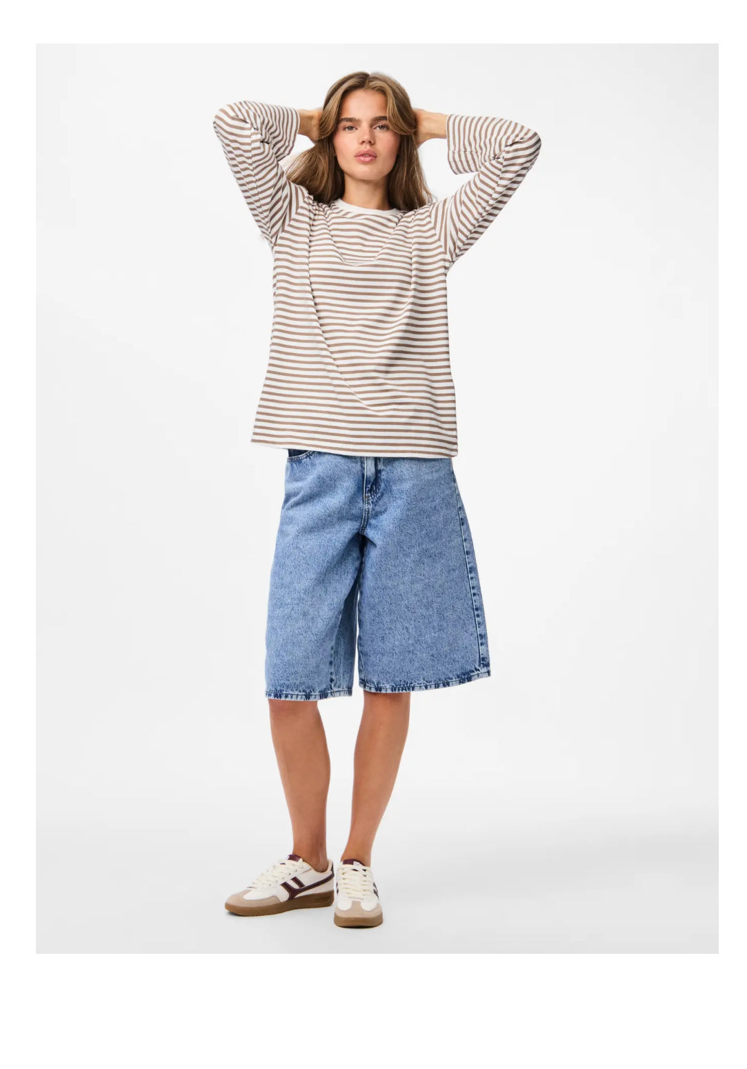 PIECES stribet bluse