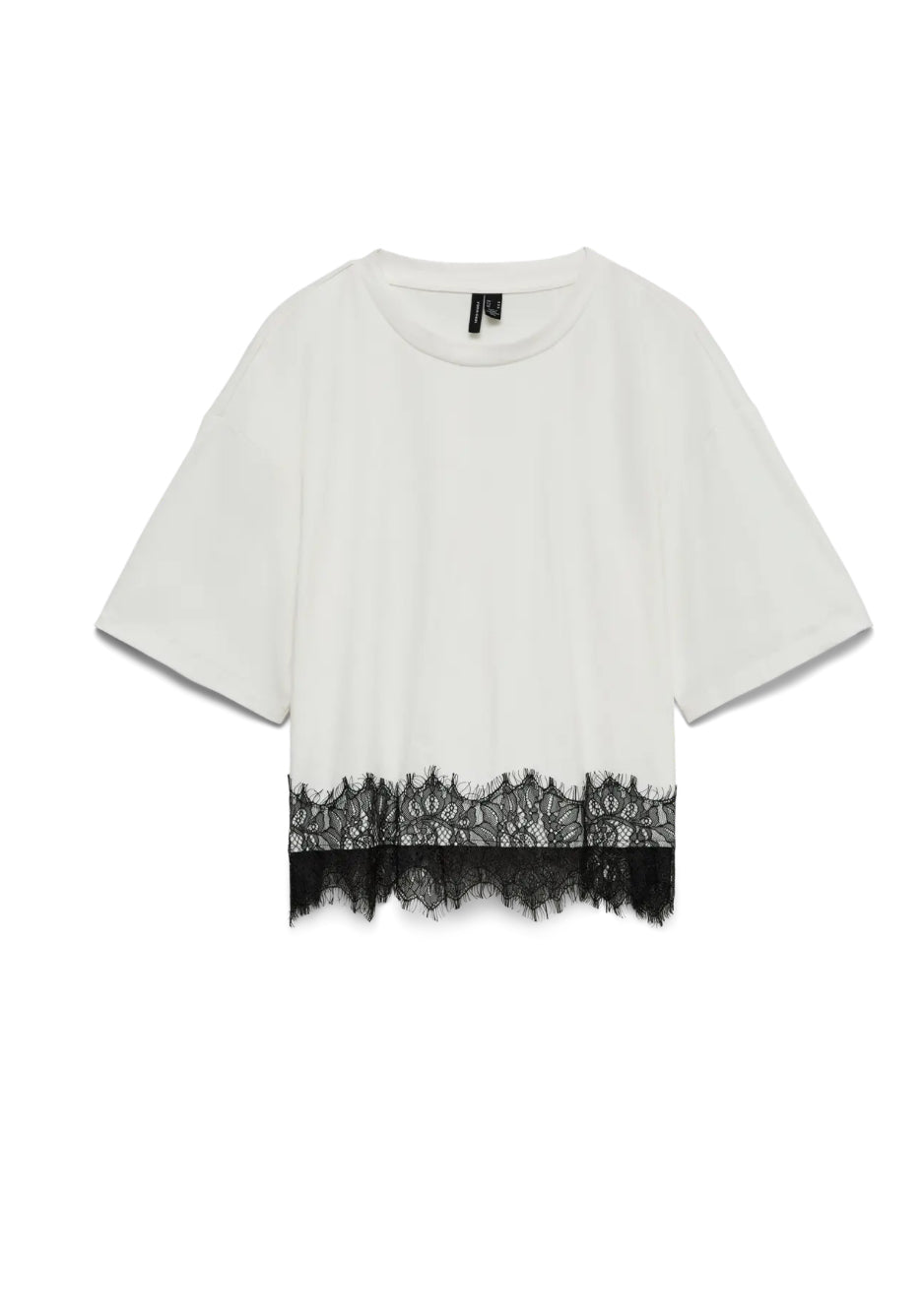 VERO MODA t-shirt med blonde detaljer