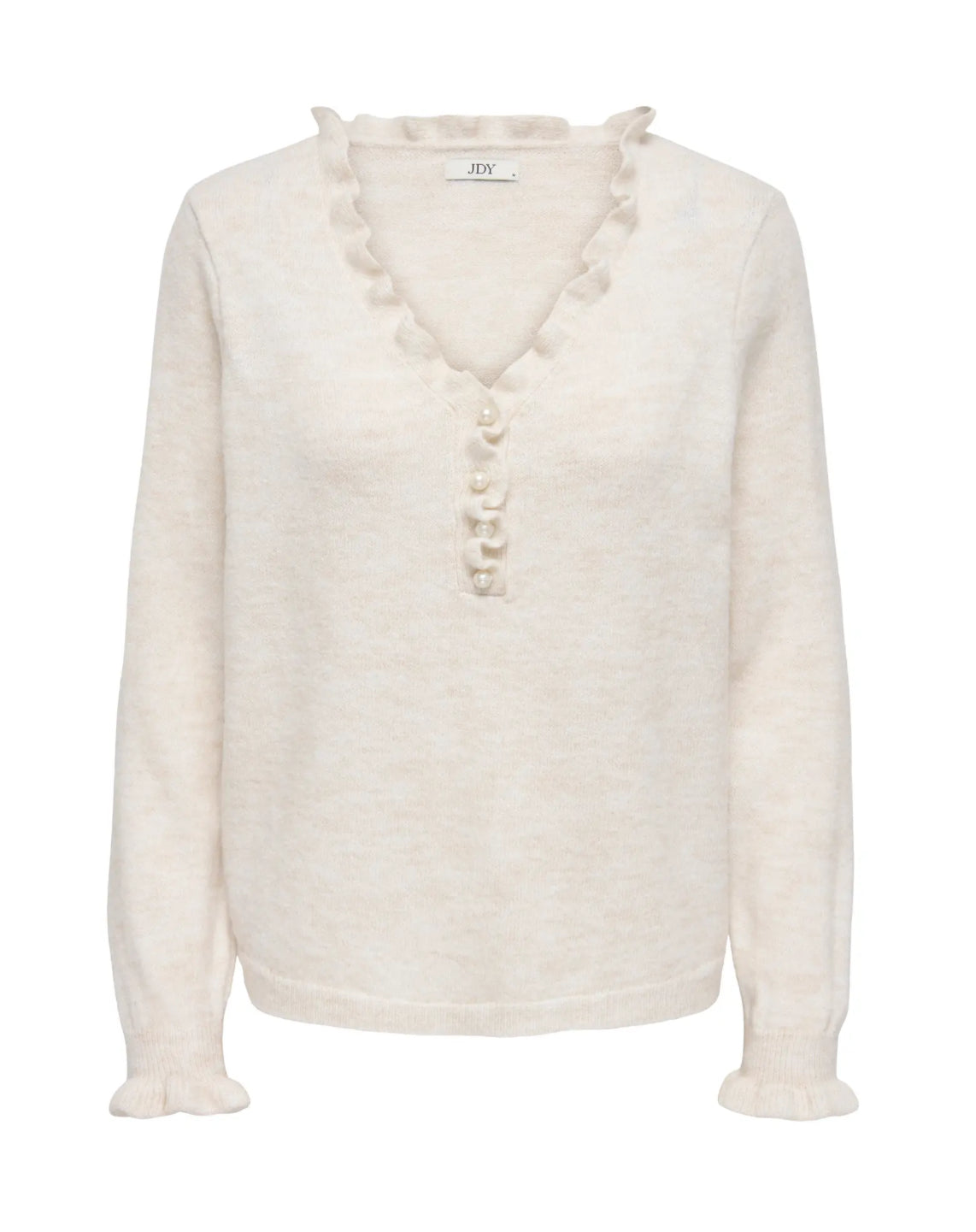 JDY cardigan med perle knapper