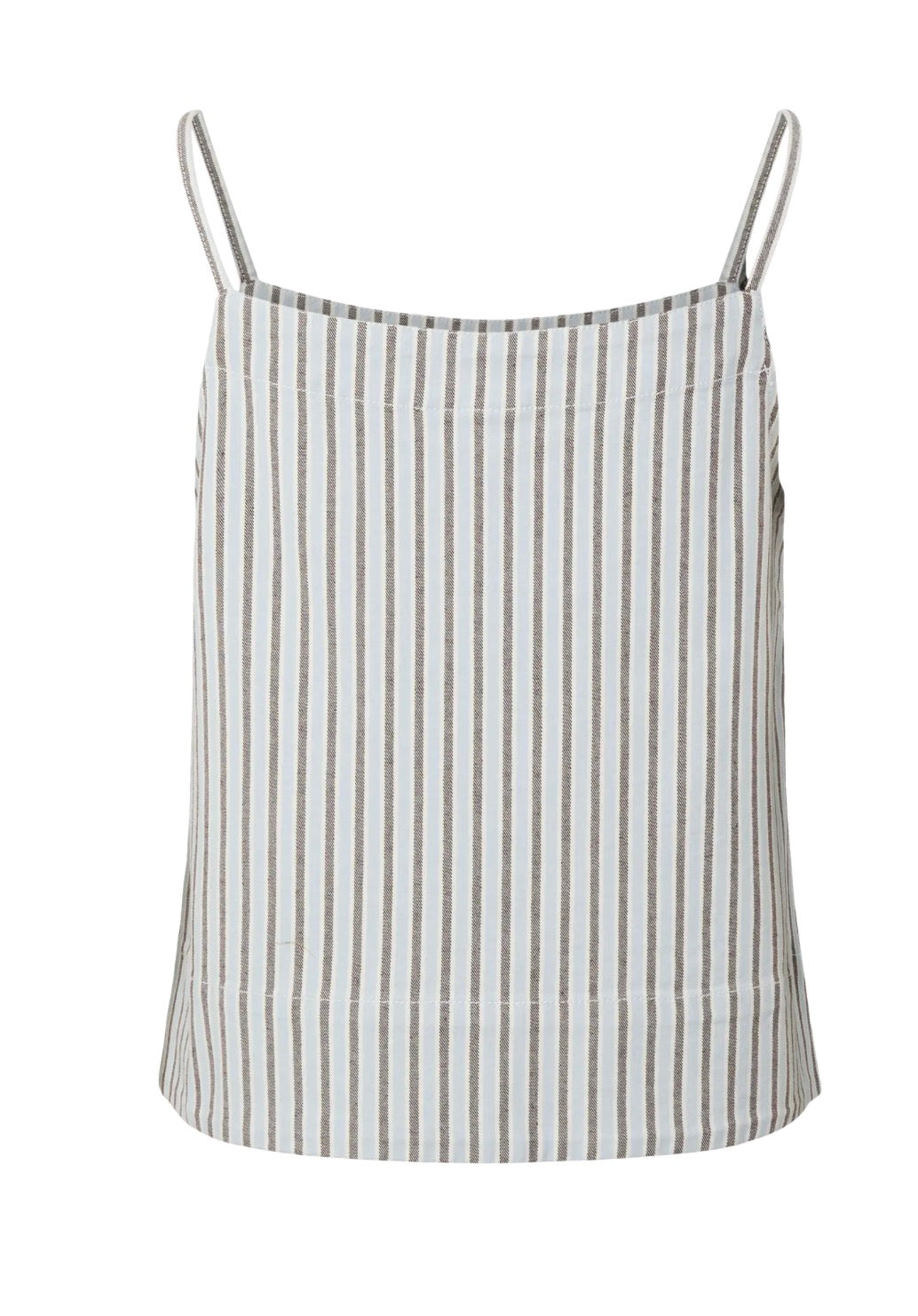 PIECES square denim top