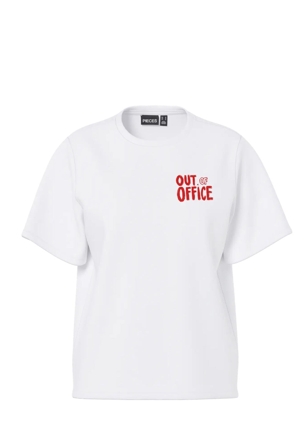 PIECES oversize t-shirt, med ryg-print