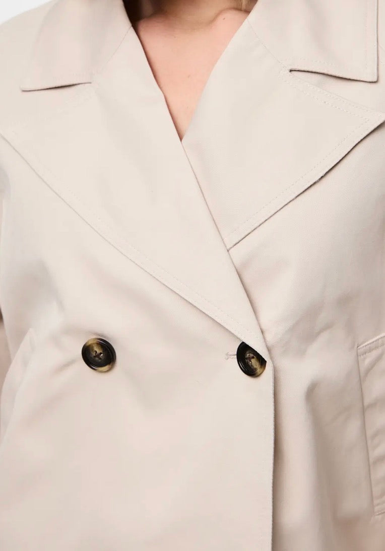 PIECES kort trenchcoat