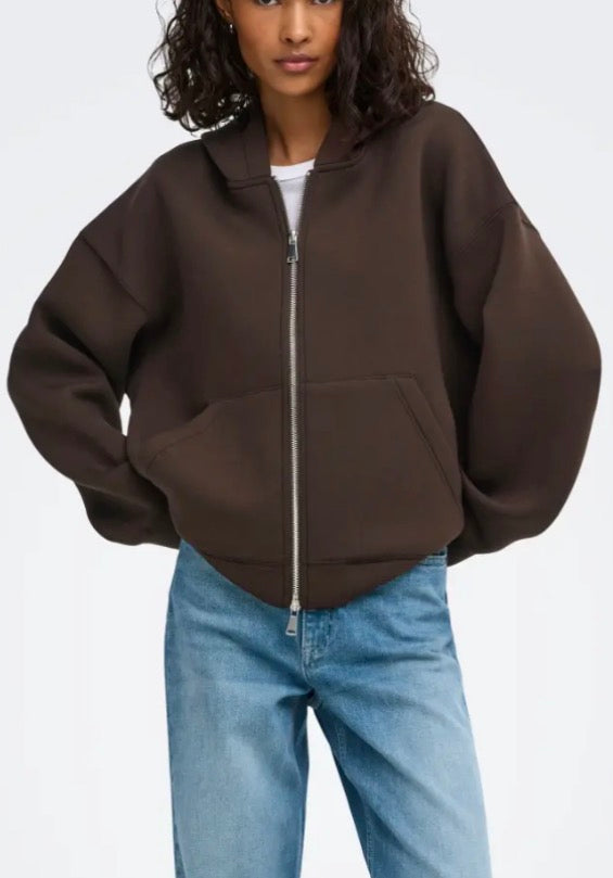 JDY scuba zip Hoodie