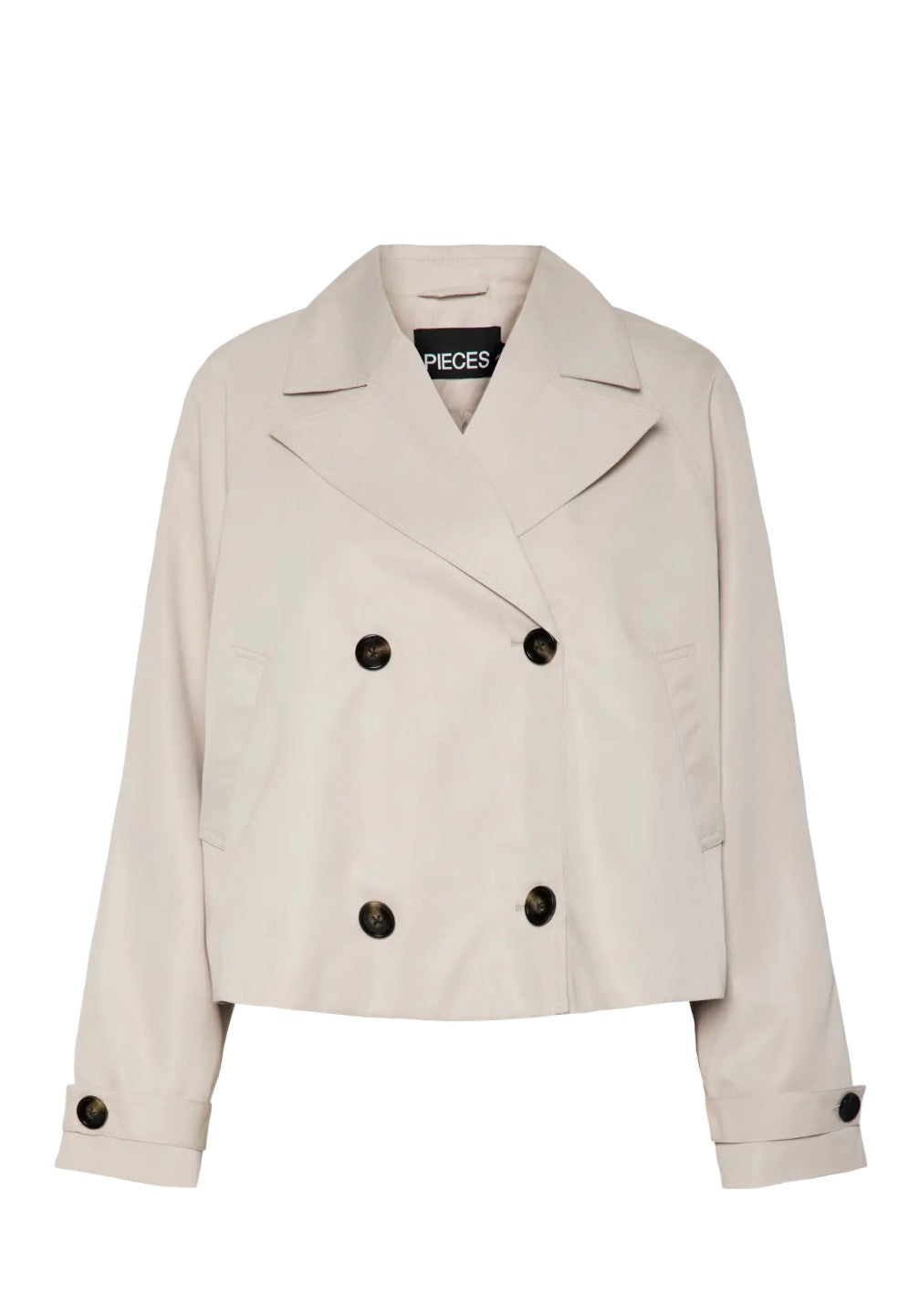 PIECES kort trenchcoat