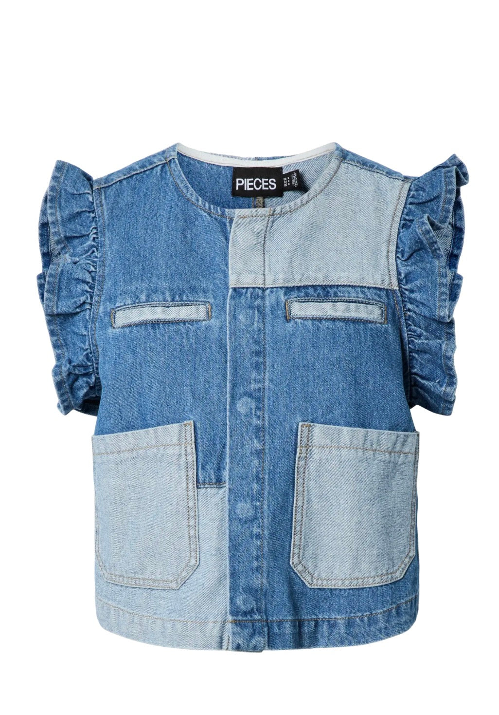 PIECES denim top
