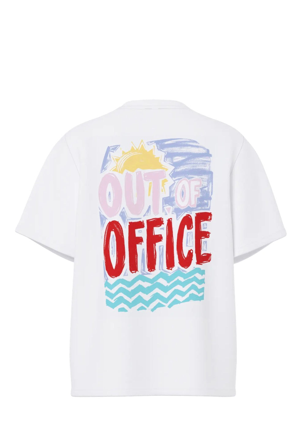 PIECES oversize t-shirt, med ryg-print