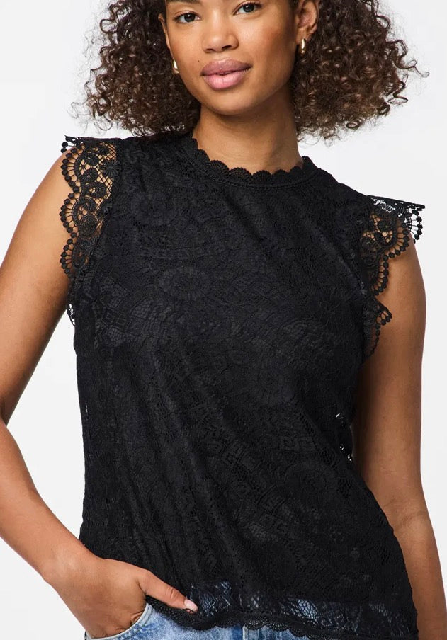 PIECES lace top