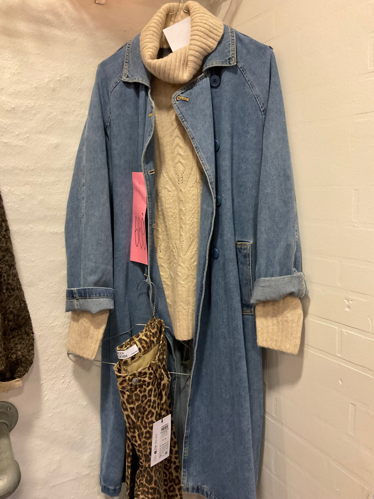 ONLY | Lang denim trenchcoat coat, når du mangler en let jakke