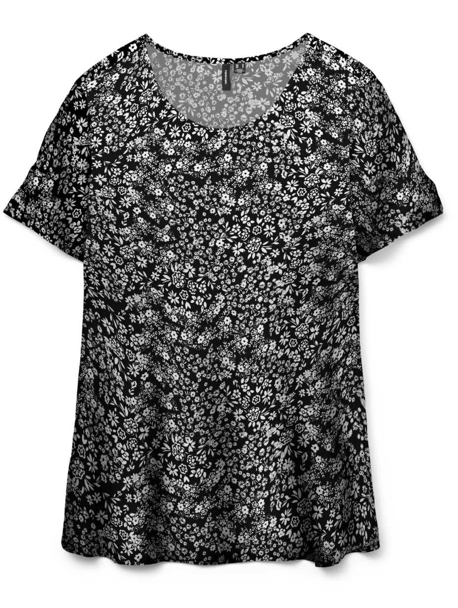 VERO MODA | blomstret kortærmet bluse
