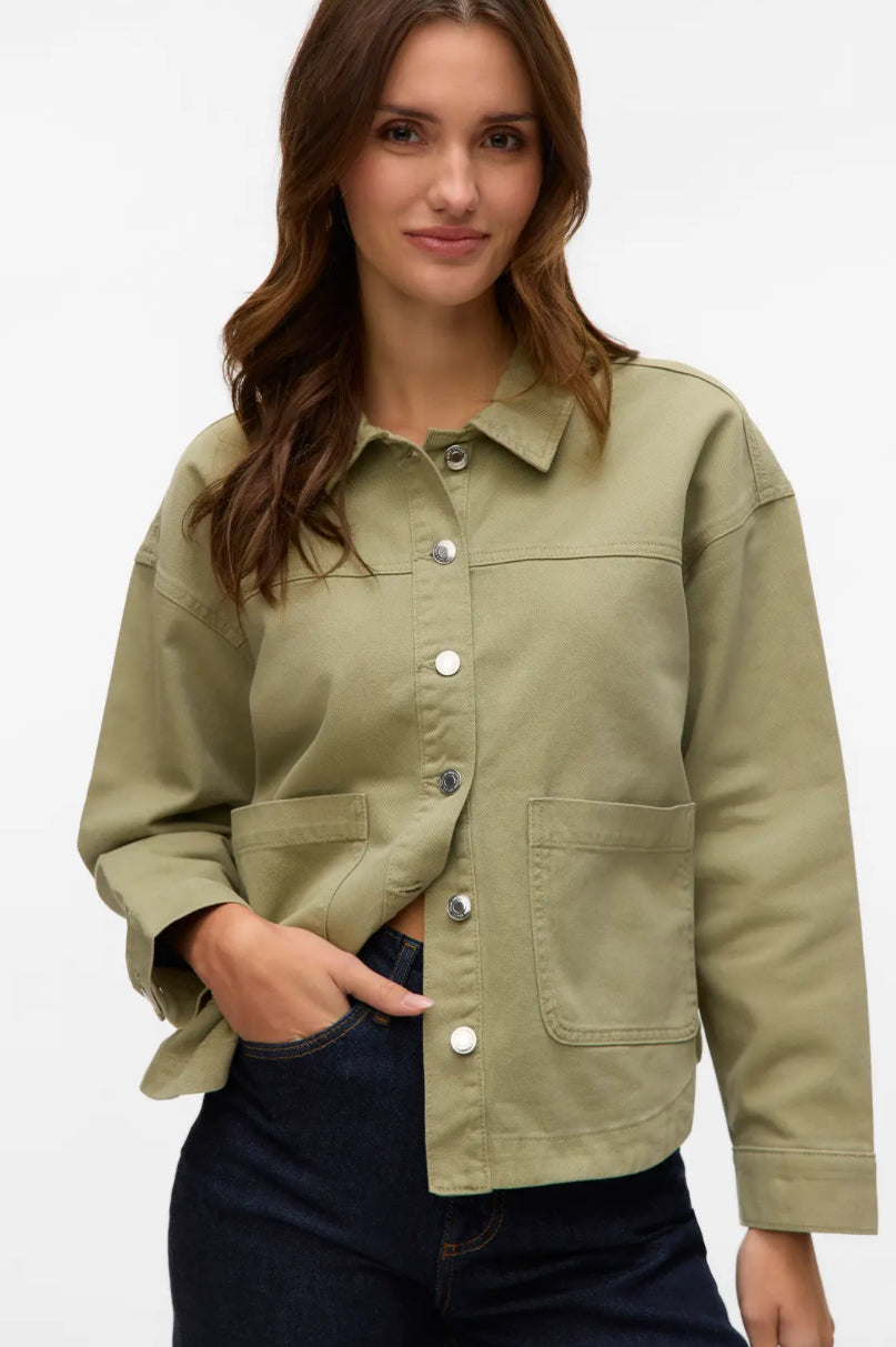 VERO MODA grøn denim jakke