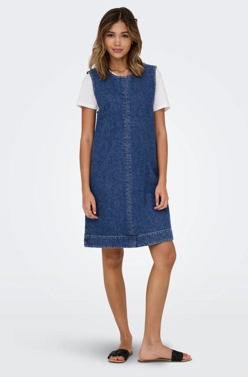 ONLY | denim kjole uden ærmer