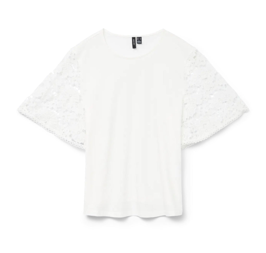 VERO MODA t-shirt med blonde ærme