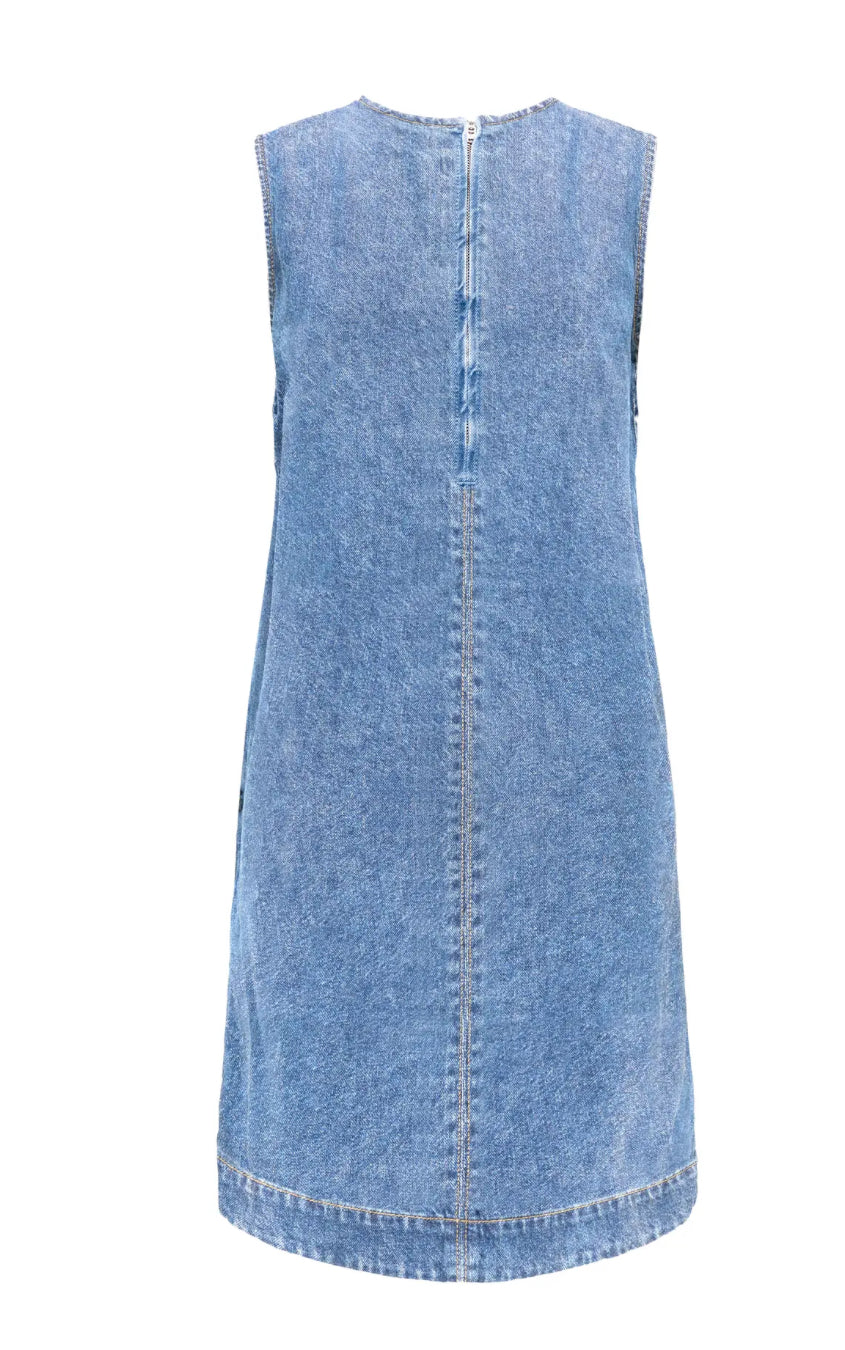 ONLY | denim kjole uden ærmer