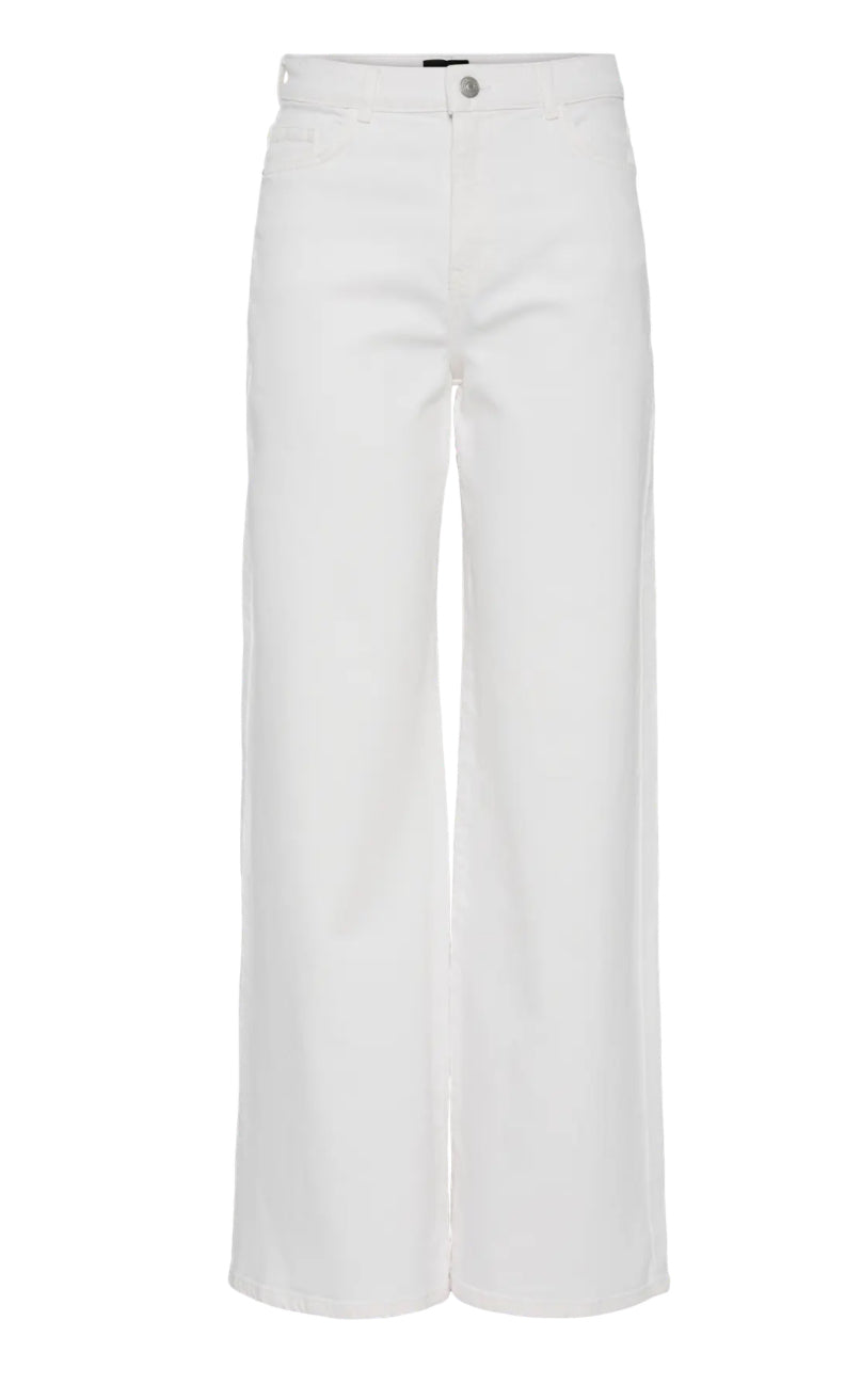PIECES selma hvide jeans