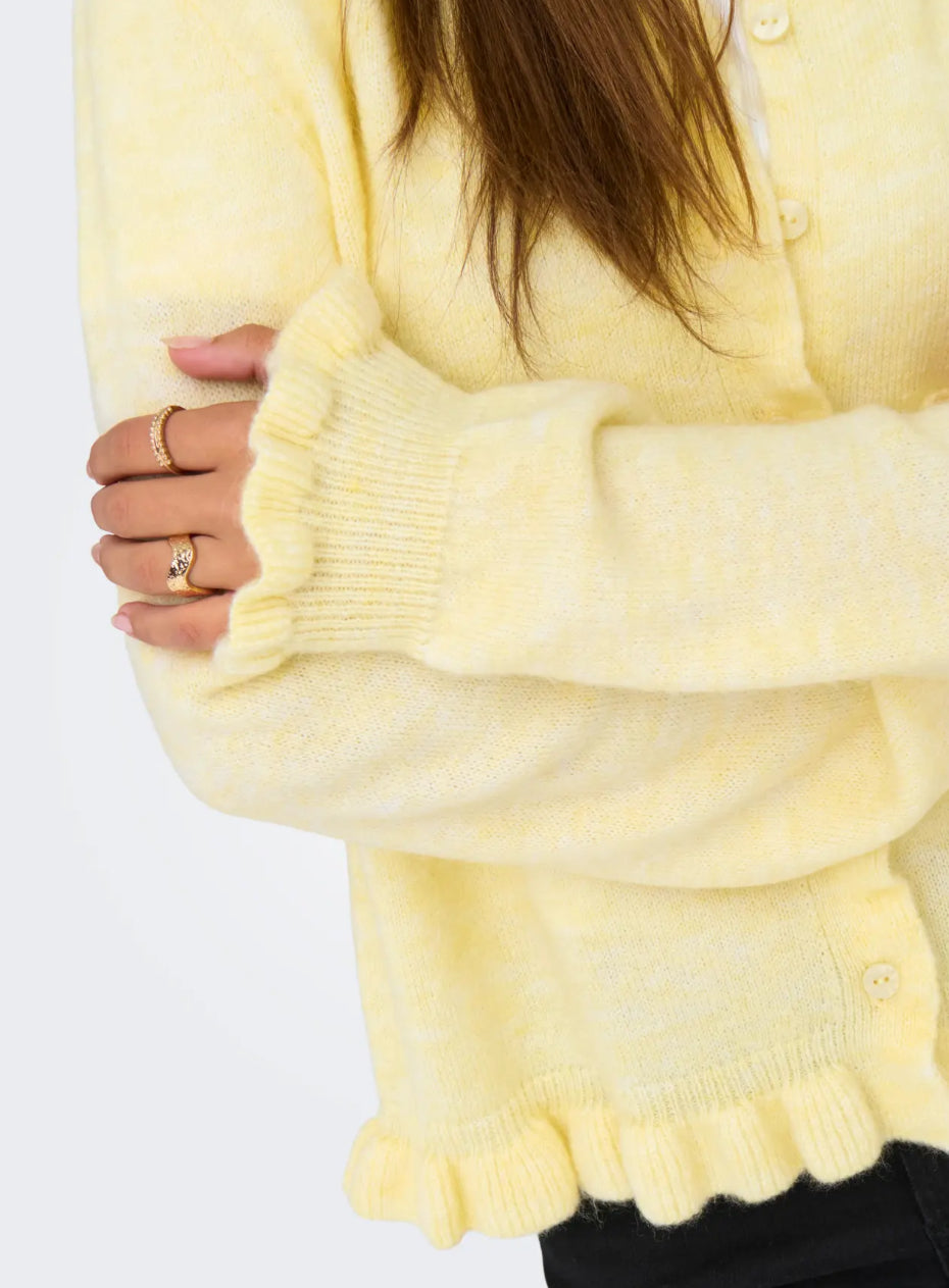 JDY |  gul Cardigan , blød og feminin til kun 279,95kr