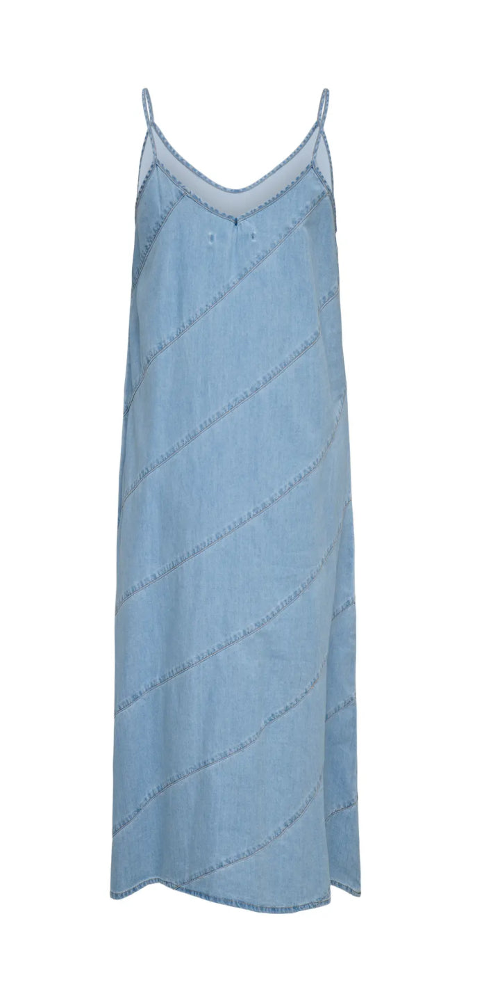 ONLY lang denim strop kjole