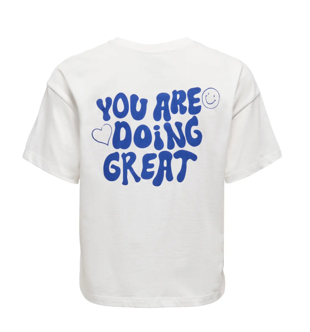 ONLY t-shirt med ryg print