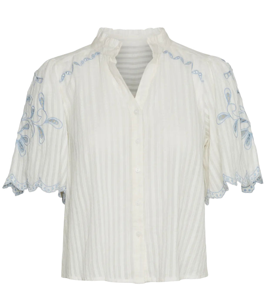 VERO MODA  bluse med smukke broderi detaljer
