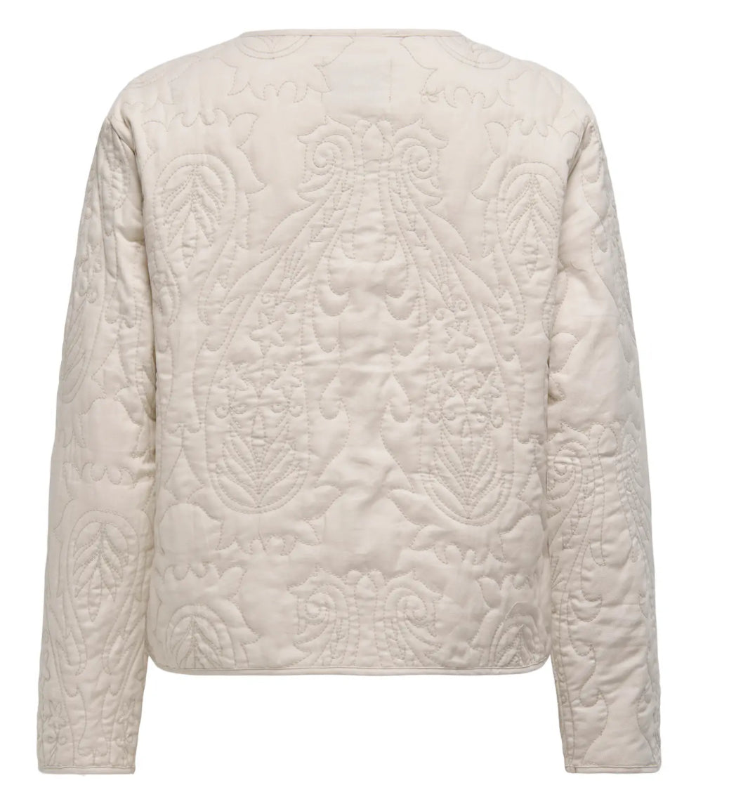 JDY |sandfarvet quiltet shacket